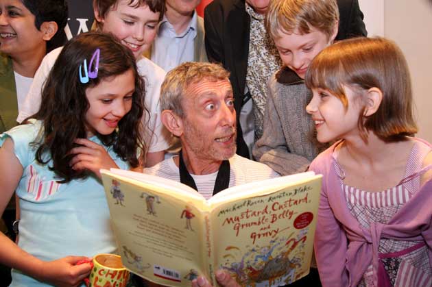 Michael Rosen reads from his book Mustard, Custard, Grumble Belly and Gravy