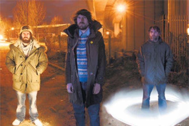 Rhys with his band, The Super Furry Animals
