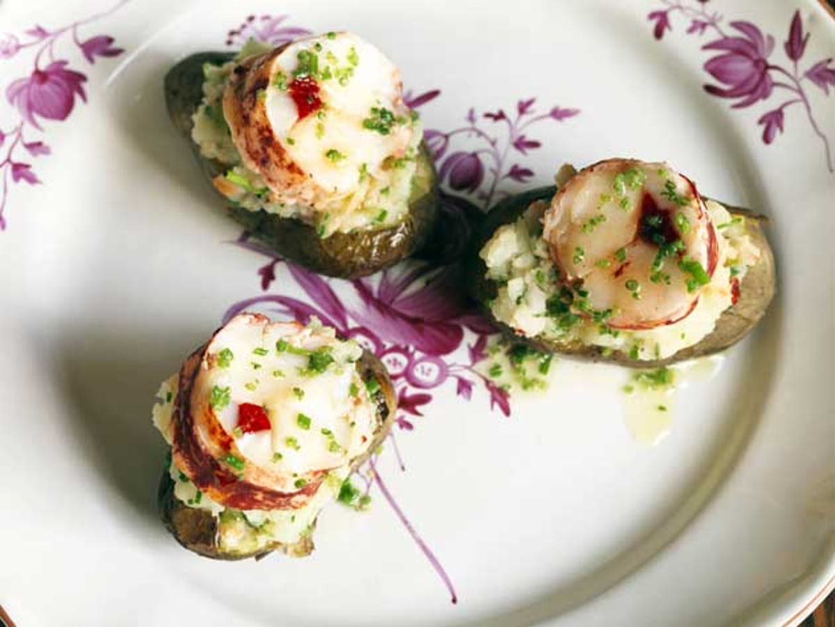 Baked Jersey Royals with lobster | The Independent | The Independent