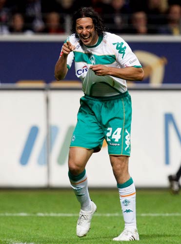 Pizarro was on loan at Bremen last season