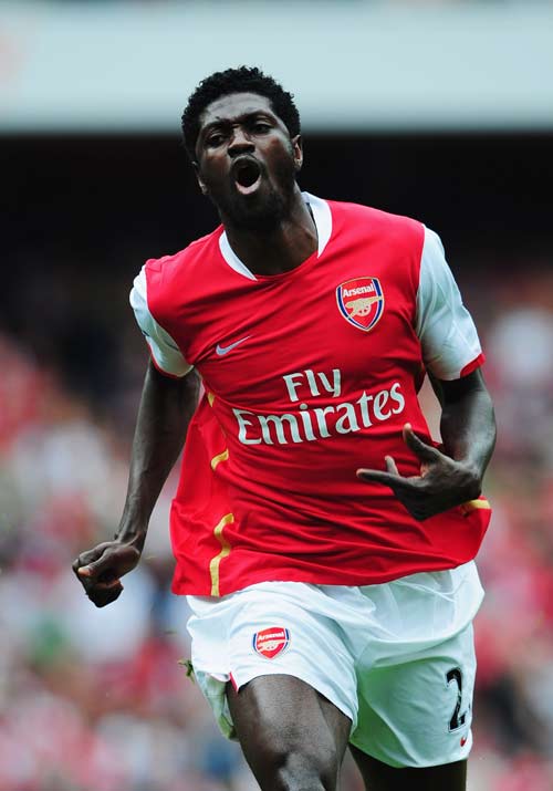 Adebayor has often been linked with a move away from Arsenal