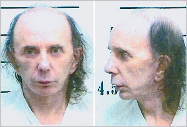 Phil Spector’s mugshot in 2009, following his conviction for the murder of Lana Clarkson