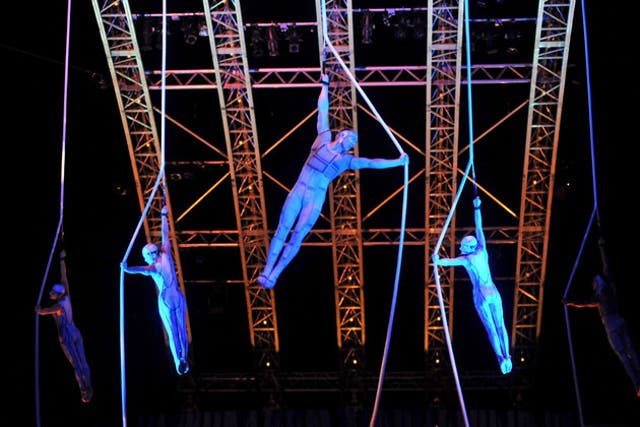 Cirque Du Soleil performing 'Quidam' in the UK earlier this year