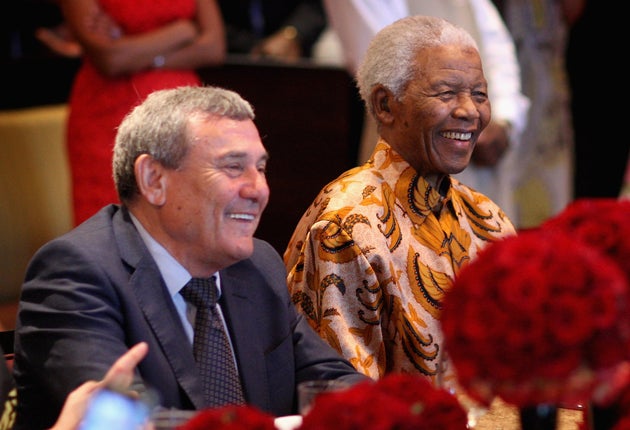 Sol Kerzner with former South African president Nelson Mandela