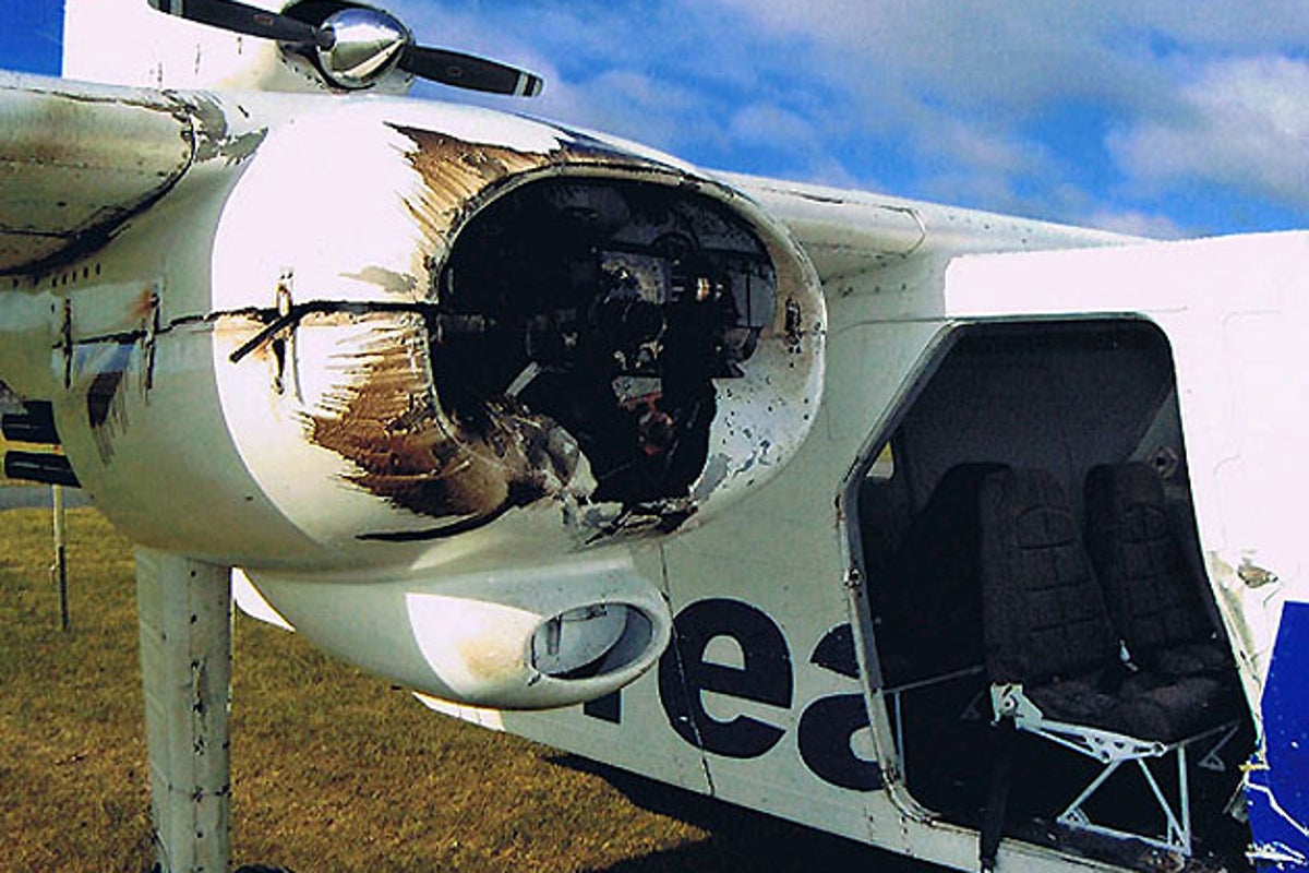 Terror for passengers as propellor falls from plane | The Independent ...