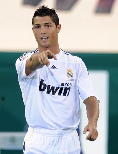 Ronaldo pictured at his unveiling at Real