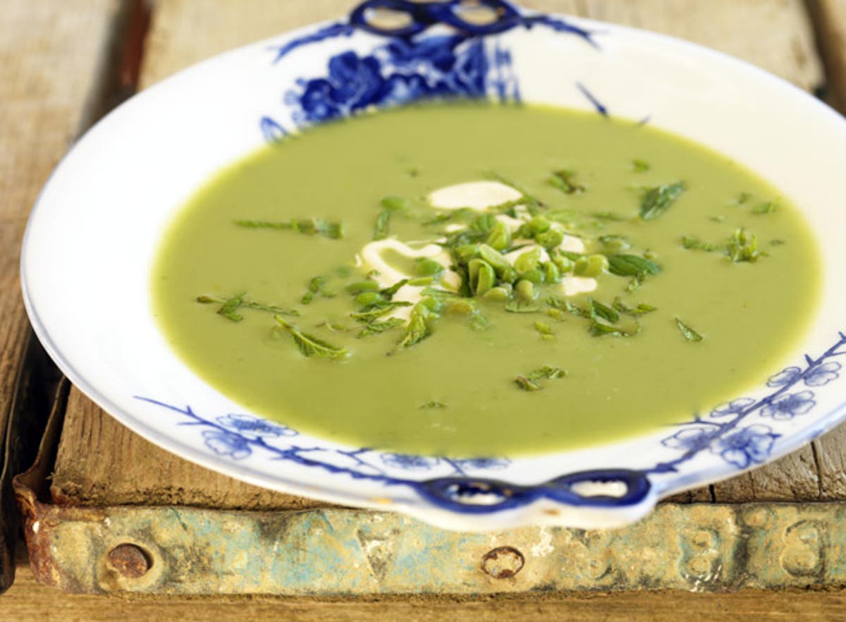 Chilled peapod soup The Independent The Independent