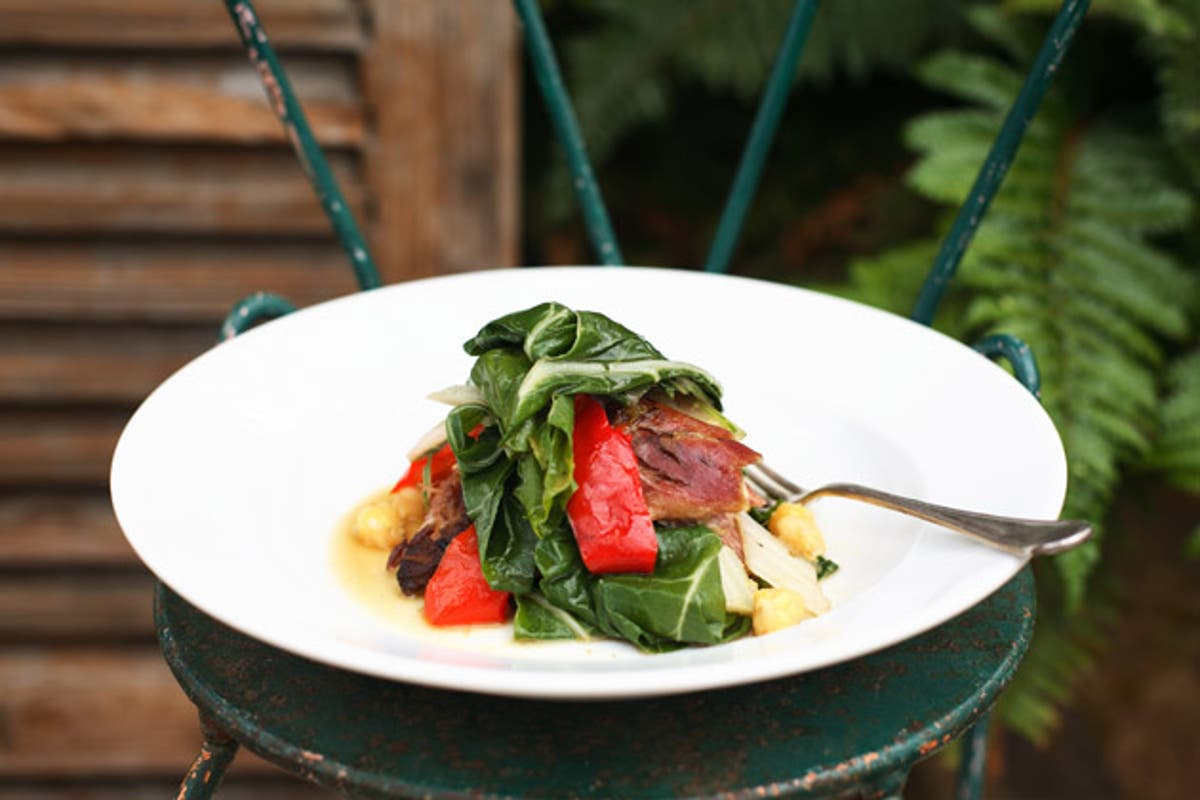 Lamb with red peppers, chard and paprika The Independent The