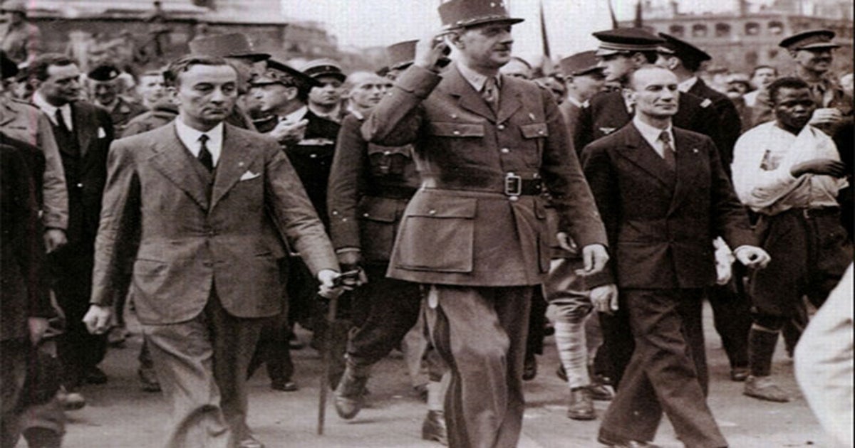 French General Charles de Gaulle and resistance leader Georges Bidault