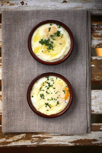 Eggs en cocotte are perfect for a late-night supper