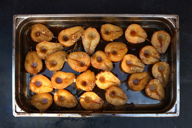 Baked pears make a lovely, simple, early-autumn dessert