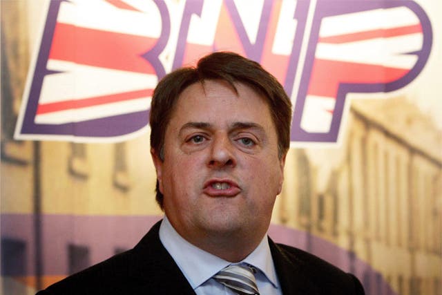 Nick Griffin (above), the BNP leader, Bonnie Greer and Baroness Warsi are due to meet this week