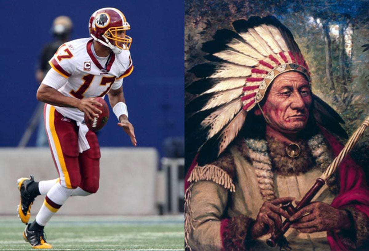 Native Americans go on the warpath and tackle the Redskins