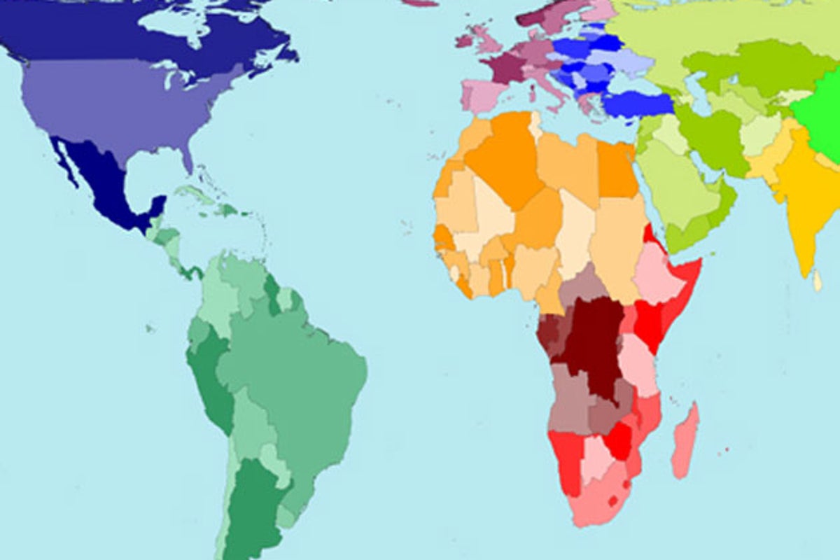 New map draws on population | The Independent | The Independent