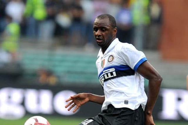 Patrick Vieira 'is a player we will certainly miss,' says Inter coach Jose Mourinho