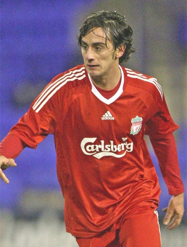 Alberto Aquilani's Liverpool debut was delayed by ankle problems