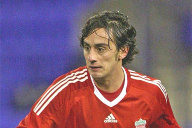 Alberto Aquilani's Liverpool debut was  delayed by ankle problems