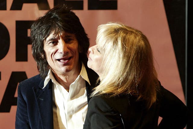 Ronnie Wood with his wife Jo. Their 24-year marriage ended this year.
