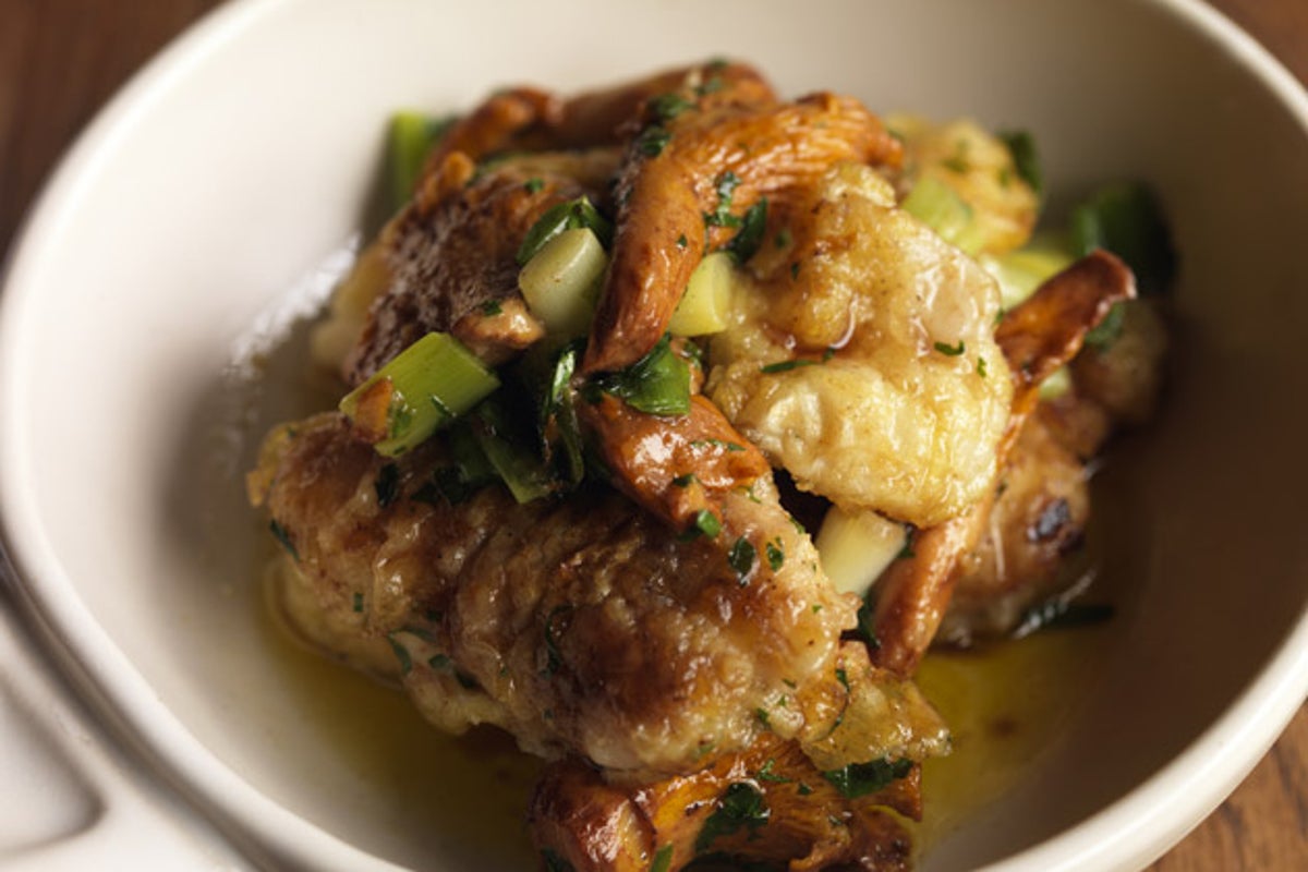 Monkfish cheeks with girolles | The Independent | The Independent
