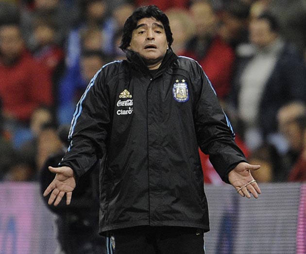 Maradona has at times seemed out of his depth