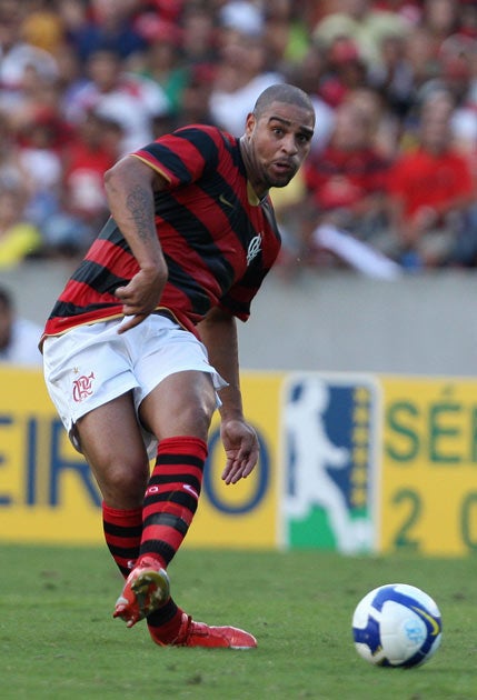Adriano won the league with Flamengo