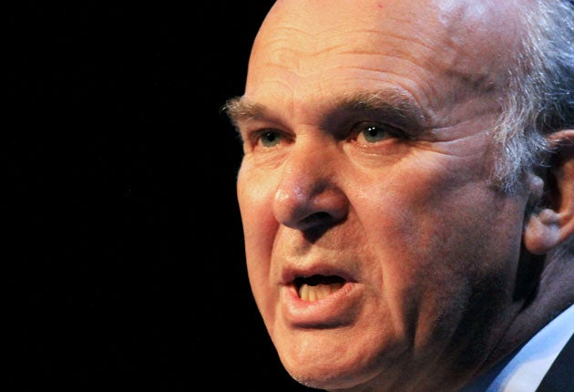 'Football is a sector of the economy that simply hasn't faced up to the realities of the crisis,' says Vince Cable