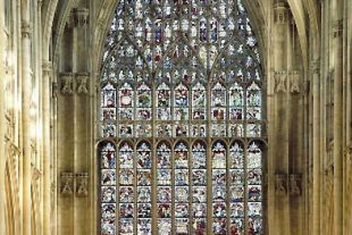 Minster's medieval window saved from fire | The Independent | The ...