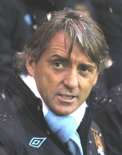 Mancini took over after Mark Hughes