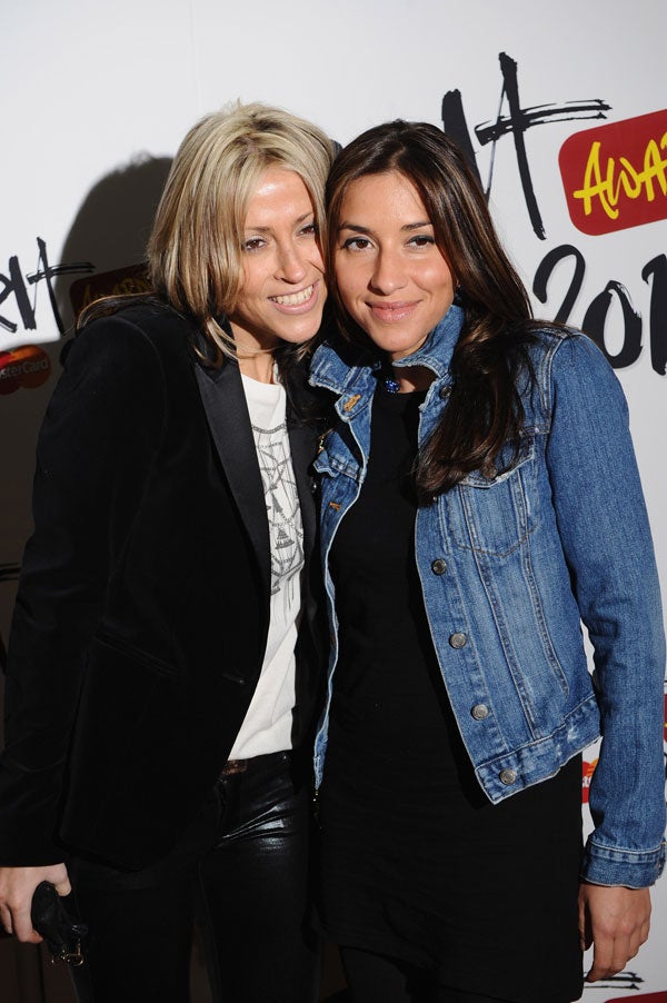 <p>Melanie Blatt (right) with fellow All Saints singer Natalie Appleton</p>