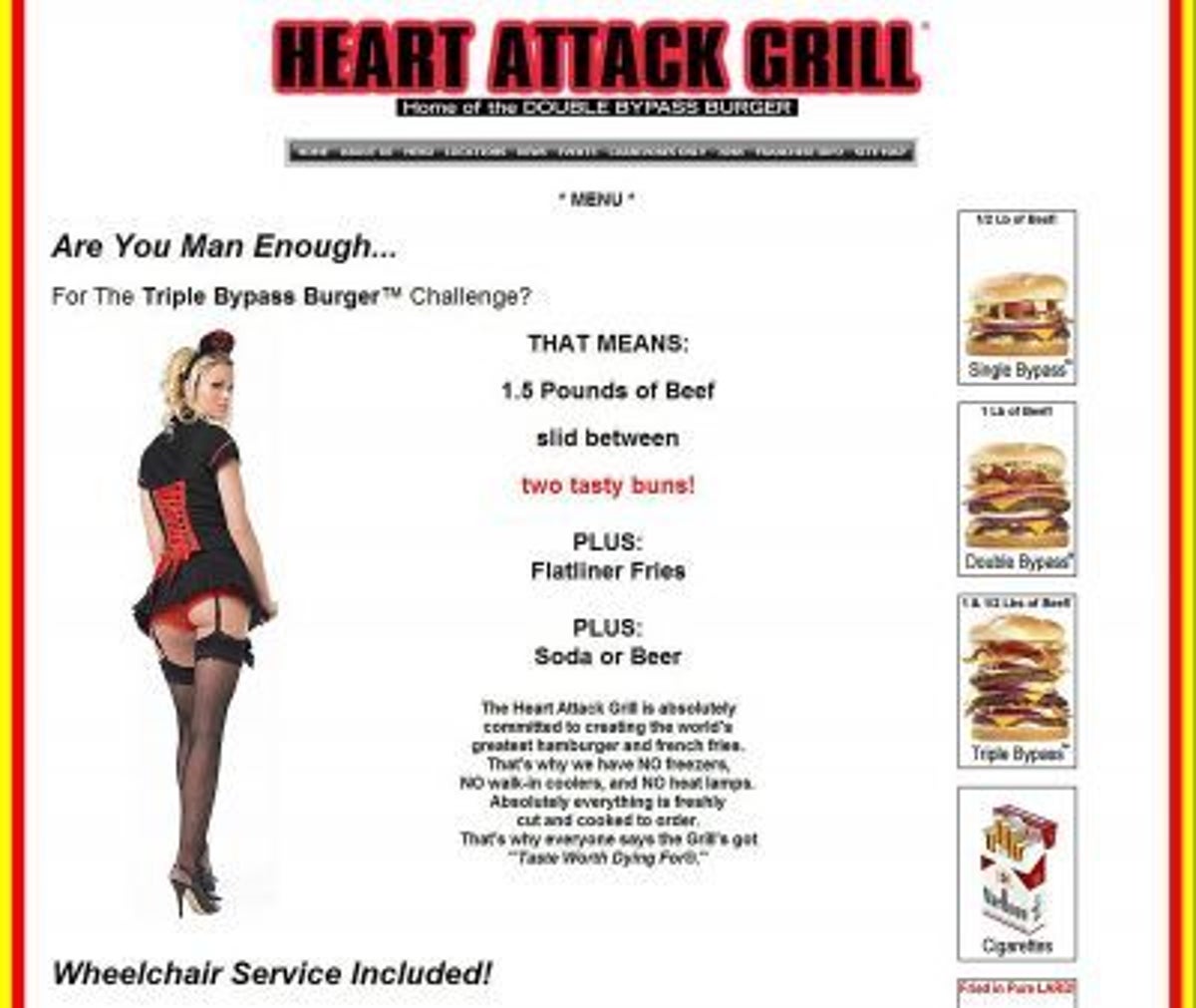 heart attack grill burger