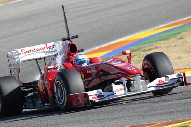 Ferrari pictured during testing