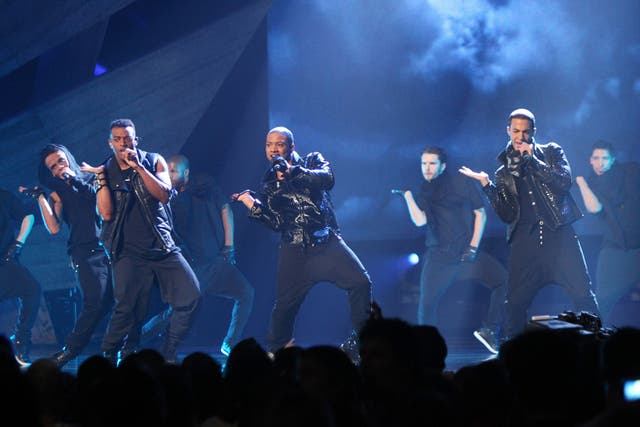 JLS perform at The Brit Awards 2010