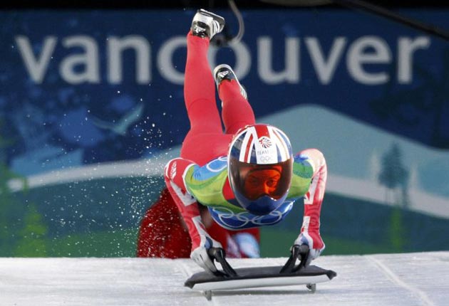 Williams pictured during a skeleton run