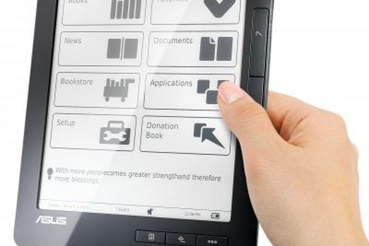 A slim ePaper e-reader with a touchscreen display and handwriting ...