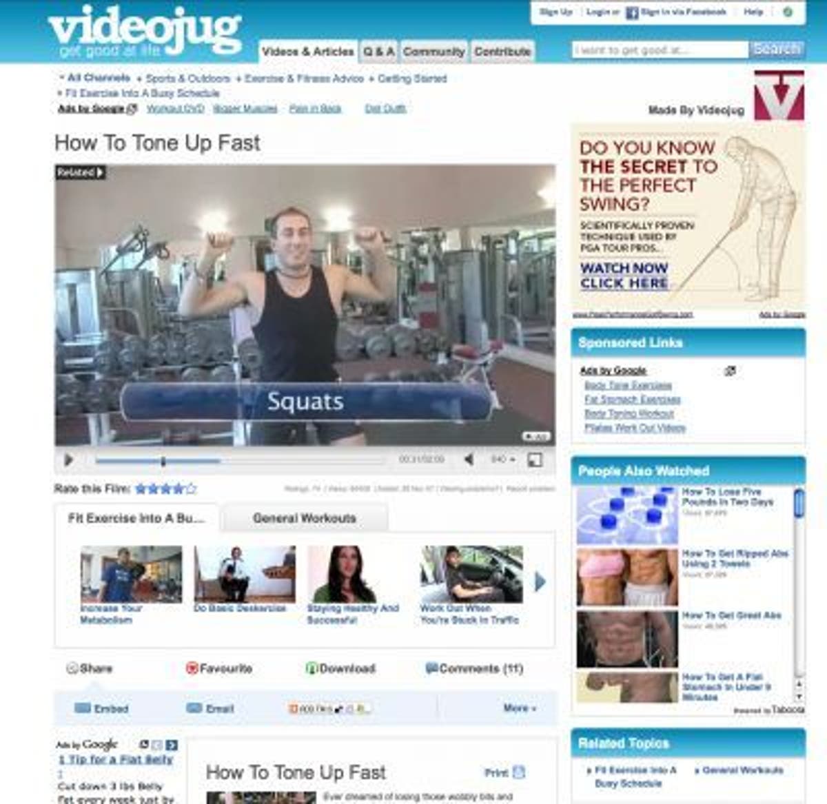 Videojug's most popular sports tutorials: Toning up fast | The ...