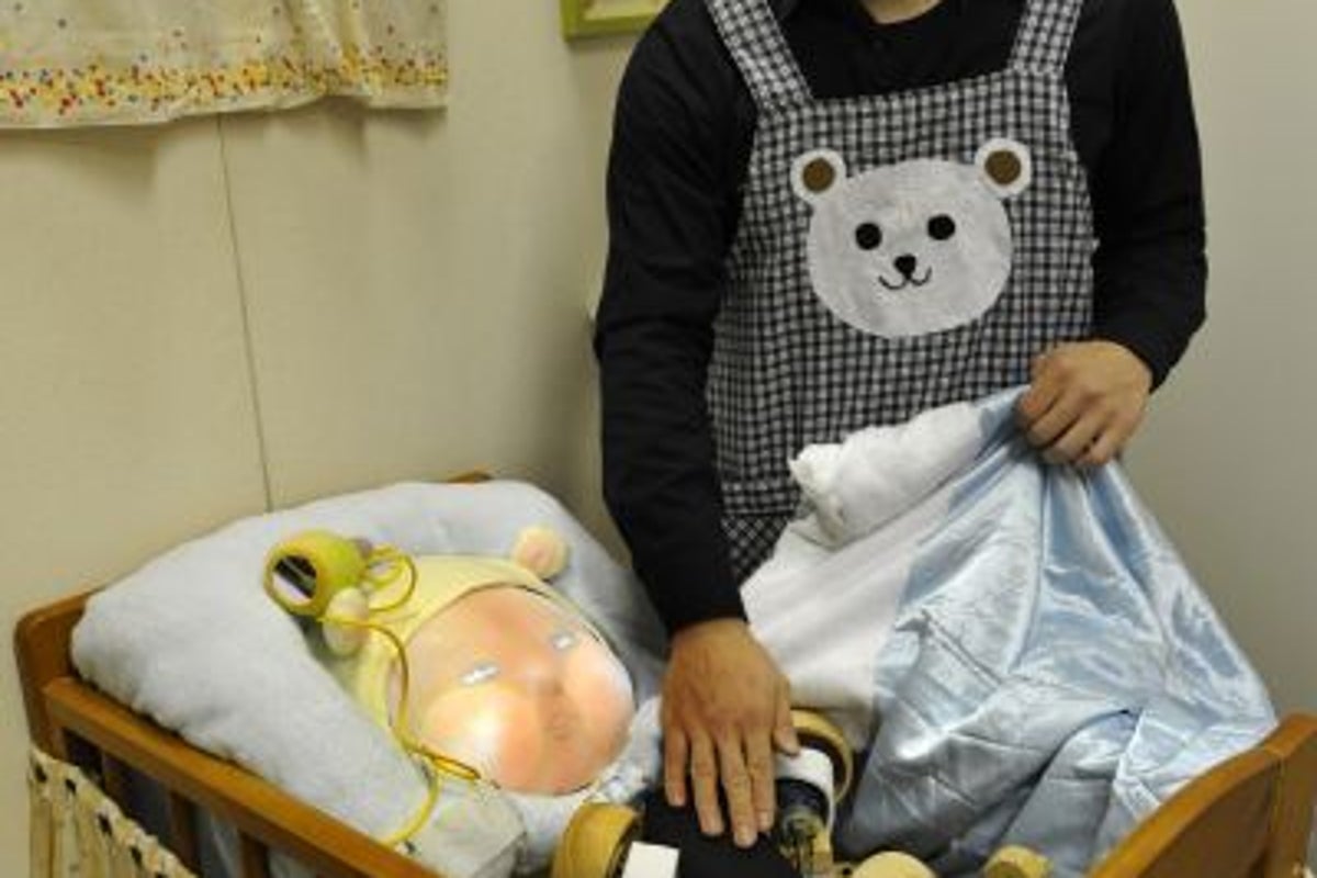 Japanese baby-bot with runny nose teaches parenting skills | The ...