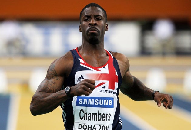 Chambers ran 9.99 seconds to break the European Team Championships 100m record in Bergen