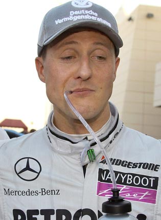 Schumacher (above) has been out-qualified and beaten in all three races by his Mercedes team-mate Nico Rosberg