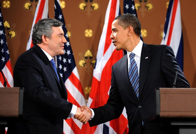 Gordon Brown at Barack Obama first met on 3 March 2009