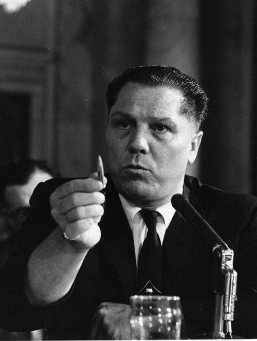 Jimmy Hoffa, pictured in 1963, went missing in 1975