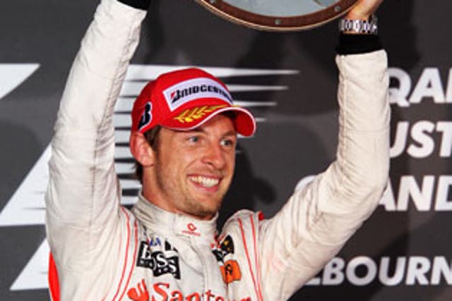 Button won his first race for McLaren in Australia