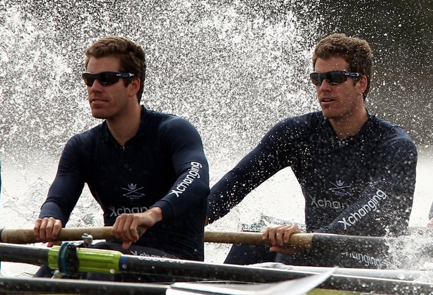 The American brothers took part in the 2010 Boat Race for Oxford University