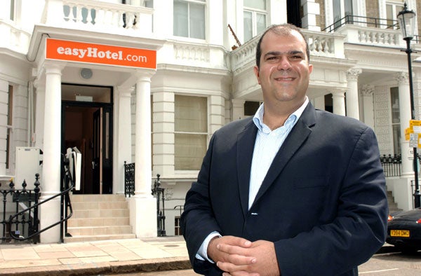 Sir Stelios Haji-Ioannou with another part of his easyGroup empire
