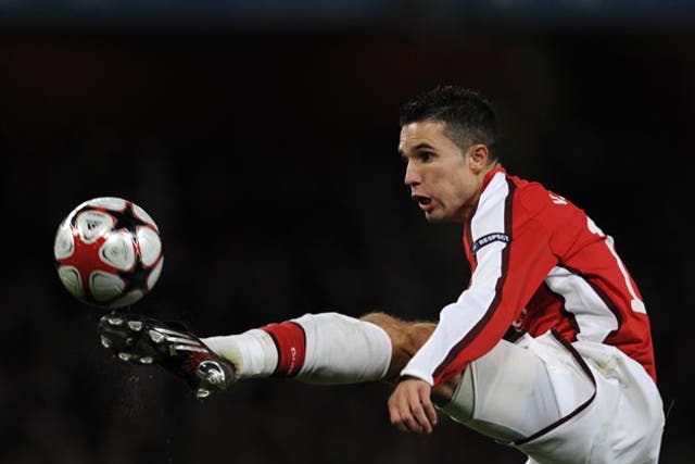 Van Persie scored a hat-rick against Wigan, and also missed a penalty