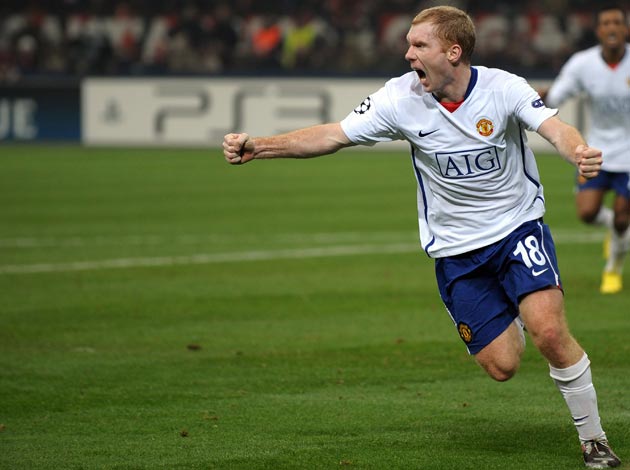 Paul Scholes pictured during his playing days for United