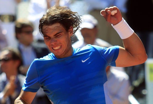 Rafael Nadal (above) will play Jurgen Melzer in the semi-finals of the French Open