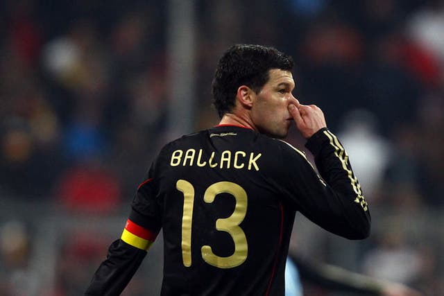 Ballack missed the World Cup after getting injured in the FA Cup final