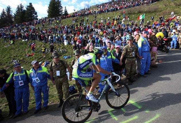 The Giro took on the Zoncolan in 2010