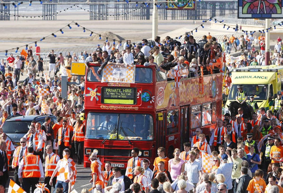 Golden Mile turns tangerine as Blackpool salutes its heroes The Independent The Independent
