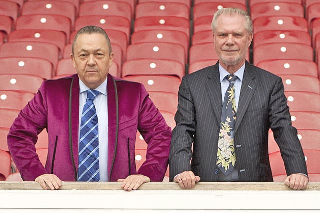 David Sullivan (left) said: 'Fernandes wanted to buy 51 per cent of the club for two bob. He thinks we are desperate for the small amount of money he offered'